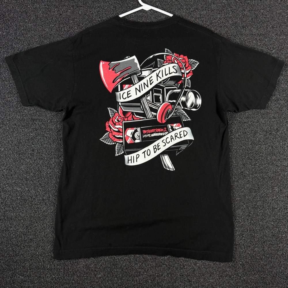 Ice Nine Kills Hip To Be Scared Silver Scream 2 Band T-Shirt Black Men's Large